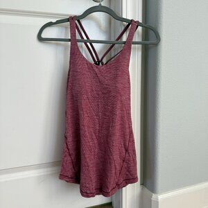 Lululemon Moment To Movement 2-In-1 Tank Heathered Misty Merlot
